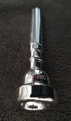 VINCENT BACH CORP. 1D trumpet mouthpiece, ORIGINAL PLATING