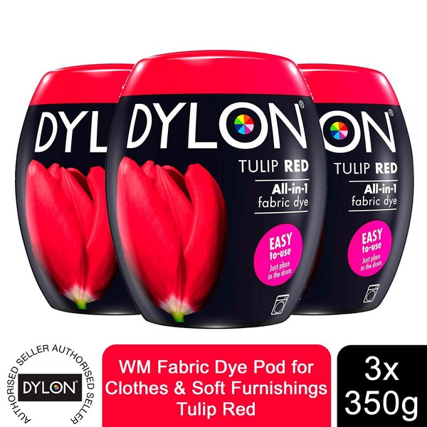 Cápsula de tinte de tela para lavadora DYLON para ropa y muebles suaves, paquete de 3 de 350 g