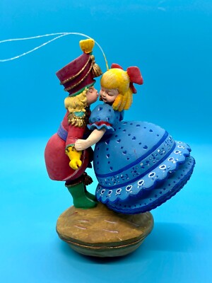 Dept 56 Nutcracker Suite Ornament Marie & Prince Dancing On Walnut   Discontinue