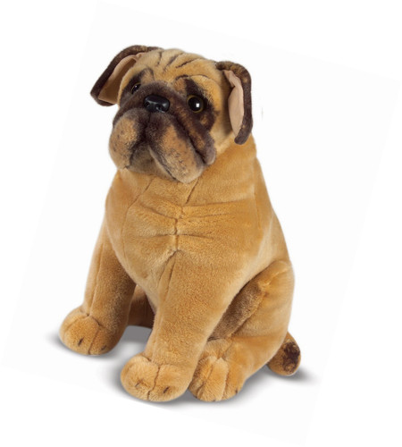 melissa & doug pug dog - lifelike stuffed animal
