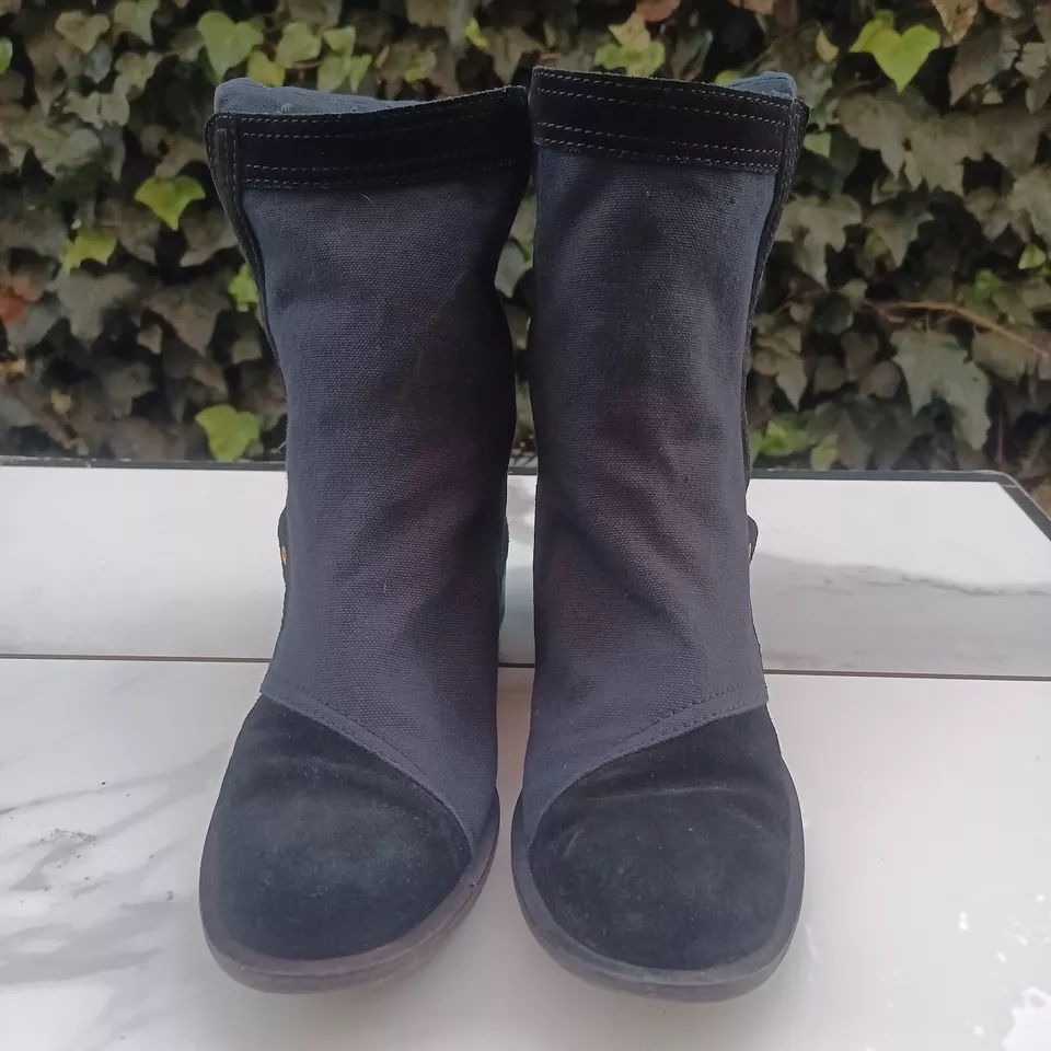 Botas Giuseppe Zanotti x Thakoon BOHO de gamuza/lona con cremallera para mujer talla 37,5 azules Foto 2 de 4