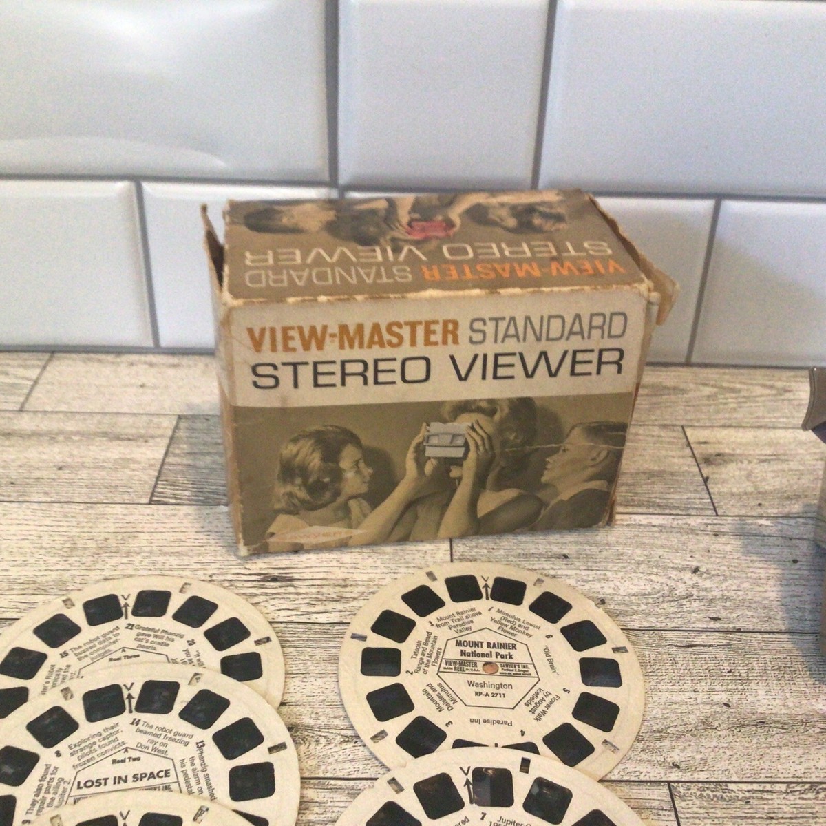 Vintage GAF View-Master Standard Stereo Viewer w/ Box Discs Plus Original  Disk