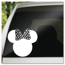 6" Minnie Mouse Icon with Bow Disney Vinyl Decal Sticker
