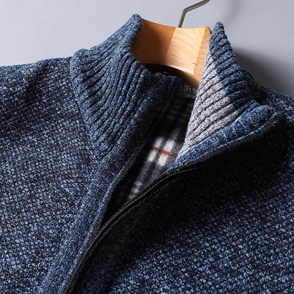 Men's Zip Up Sweater Vest Coat Comfortable and Soft Waistcoat for