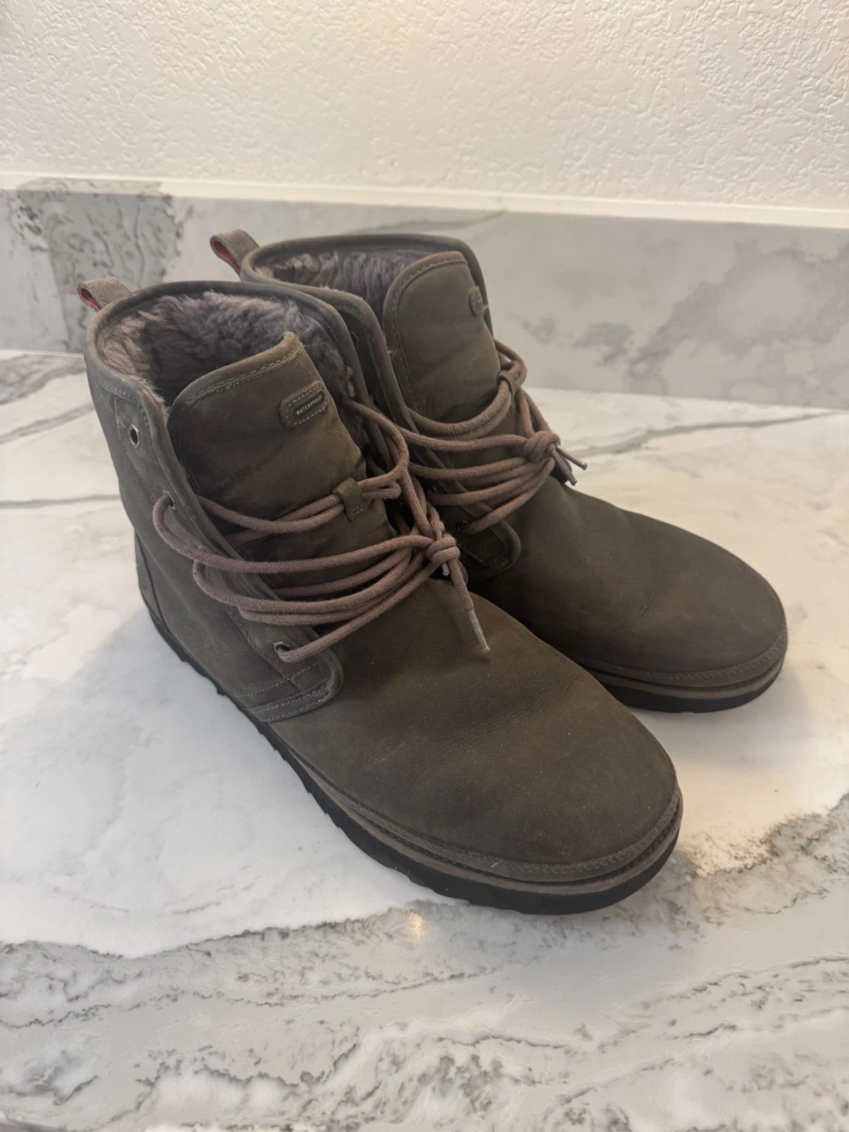 Men’s Ugg Harkley Waterproof boot Charcoal Snow Slipon Slipper