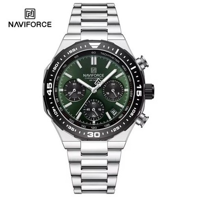 NAVIFORCE Men Quartz Watch Chronograph Steel Wristwatch Top Brand Male Watches