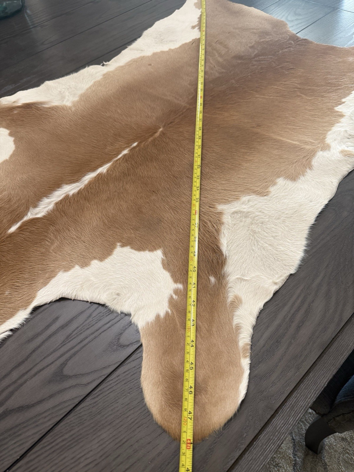 Natural Cowhide Area Rug Brown and White