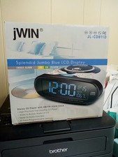 JWIN Stereo CD Player With AM/FM Alarm Clock 20 Track Memory New In Box