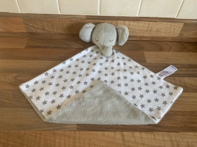 George Asda grau weiß Sterne schlafender Elefant Bettdecke Babydecke unbenutzt