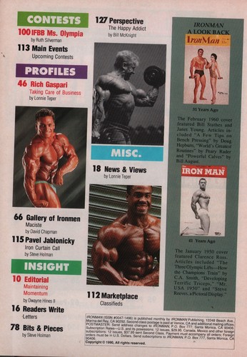 Ironman magazine 02/1991 Rich Gaspari Cheryl Sandy Lenda Murray Ms O Queen - Imagen 2 de 9