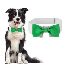 Elegant Dog Bow Tie - Cute Tuxedo Bowtie with Adjustable White Collar for For...