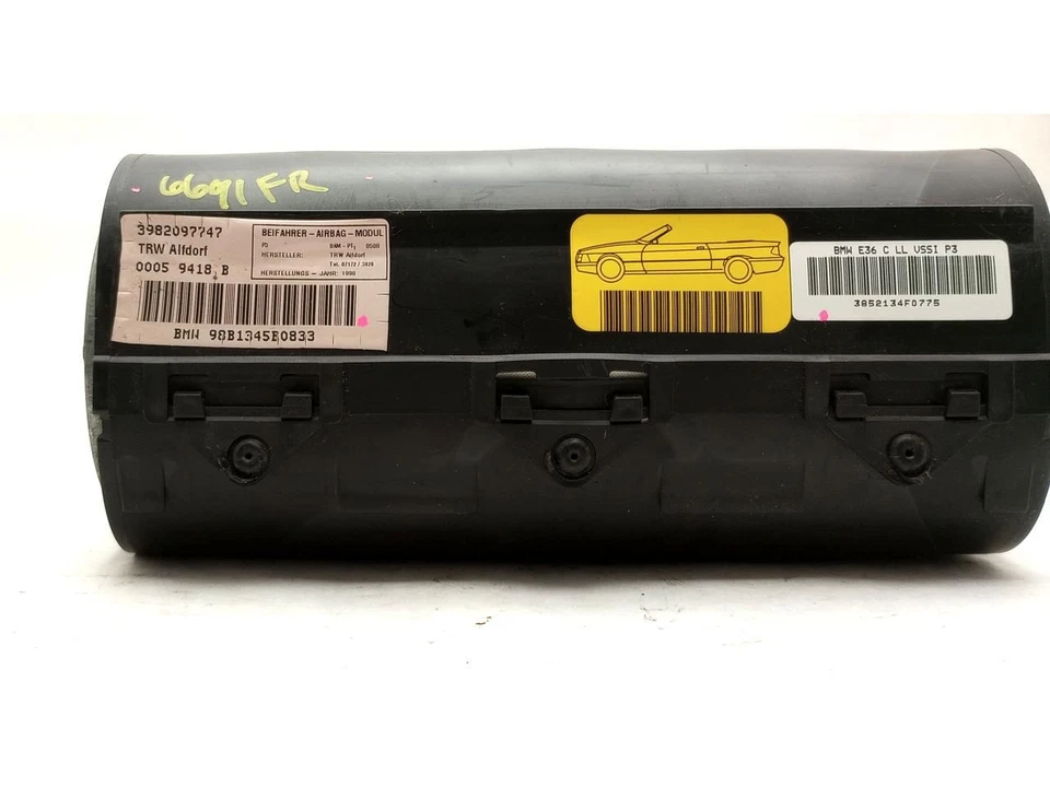 BMW 328i E36 Passenger Right Front Dashboard Dash Air Bag Airbag Fits 1996-1999 Foto 2 de 4