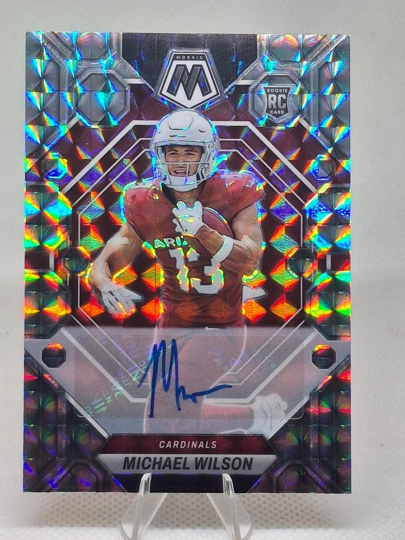 MICHAEL WILSON 2023 PANINI MOSAIC #350 ROOKIE AUTO RC