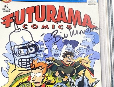 Futurama Comics #8 (Bongo 2002) Signed With Bender Drawing By Bill Morrison VF+