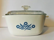 1960's Vintage Corning Ware Blue Cornflower Covered Casserole 1 1/2 Quart w/Lid