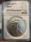 🔥 2026 $1 American Silver Eagle NGC MS69 🇺🇸 1 oz .999 Silver