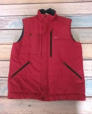 Vintage Rohan Wild Vest Red Blue Padded Gilet Hiking Bodywarmer Men’s Medium