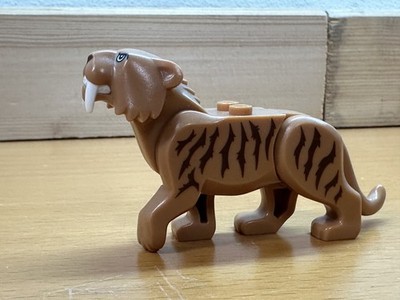 Lego Tier Katze Säbelzahn Tiger hell nougat Zähne lang weiß bb0787c0 top Zustand