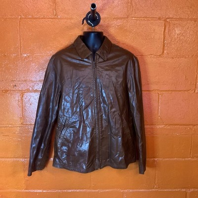 Gianfranco Ferré Italian Perre Leather Jacket (size XXL)