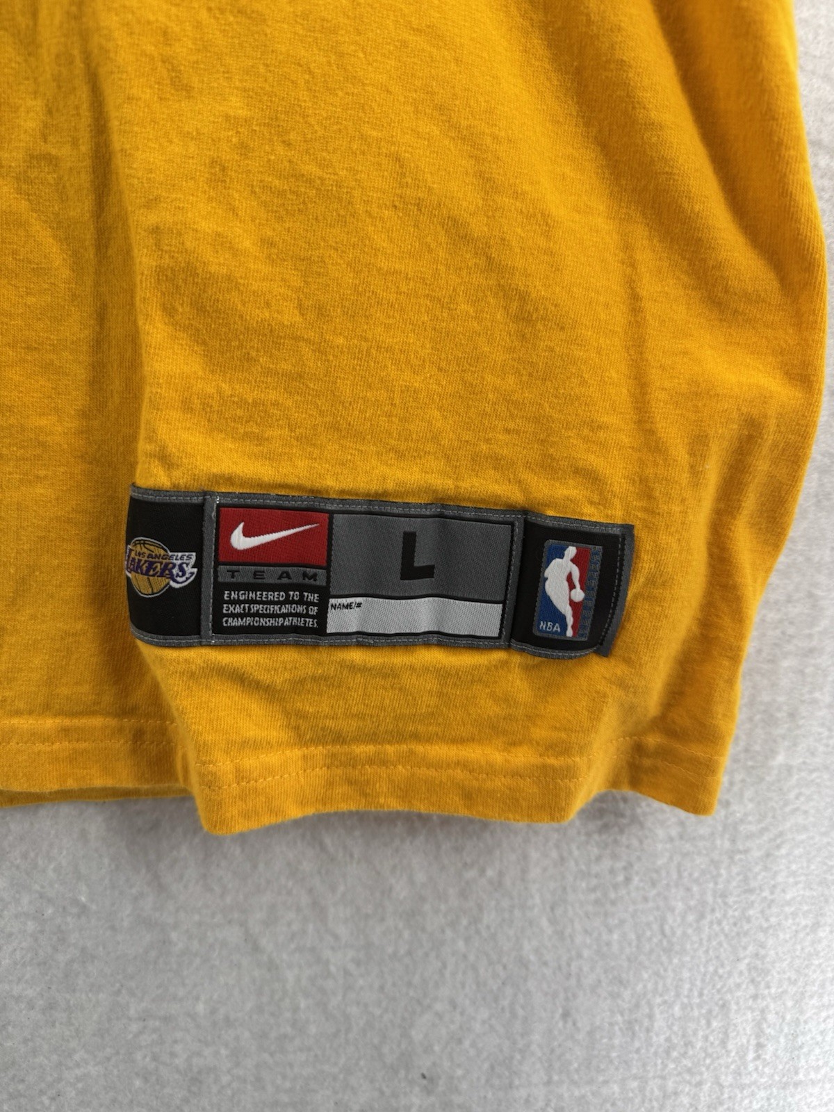 Nike Middle Swoosh LA LAKERS MADE IN USA 🇺🇸 Rare Vtg Y2K Kobe NBA 90’s image 2