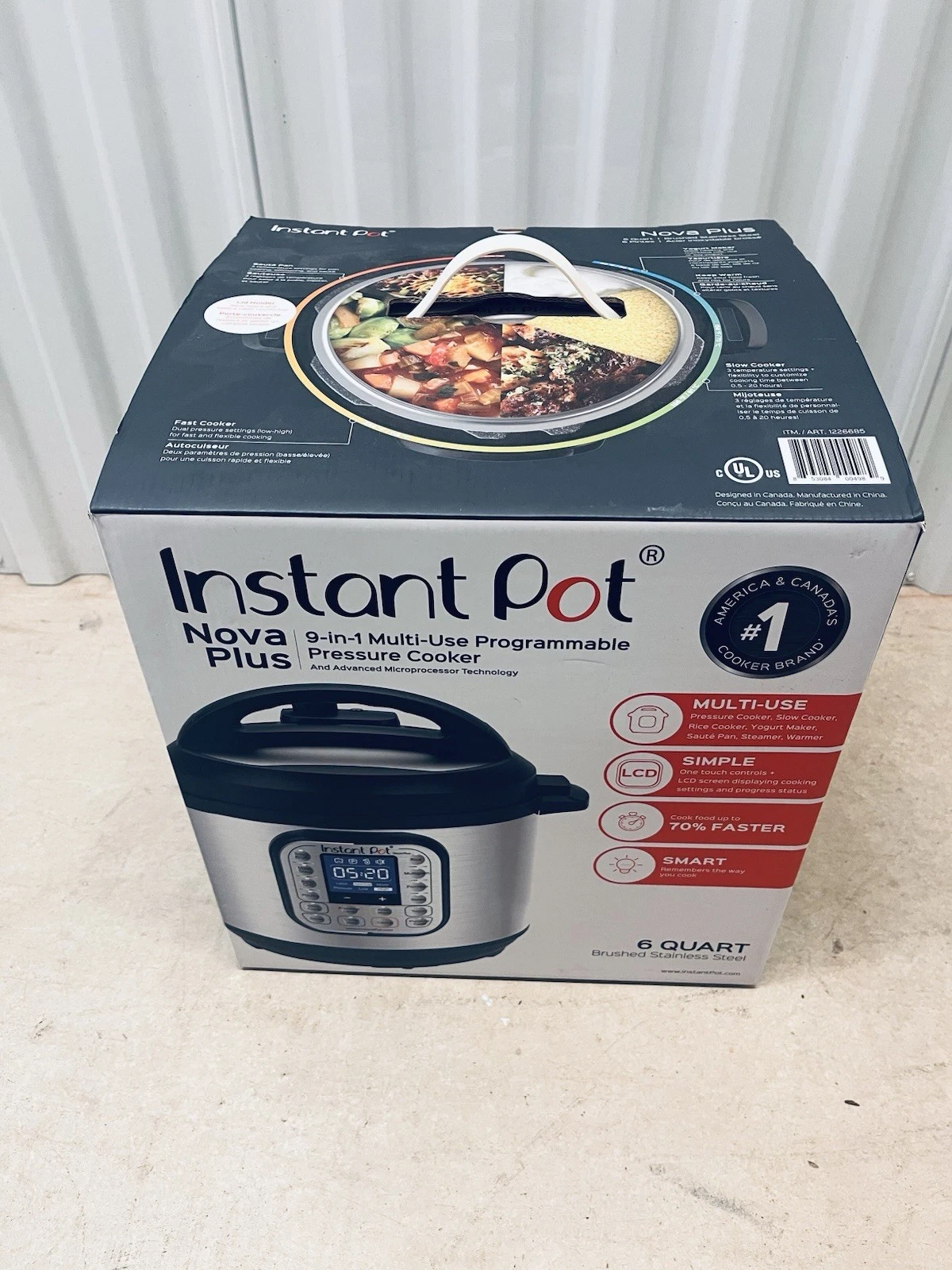 Instant Pot Nova Plus 6 Qt 9-in-1 Pressure Cooker Open Box Complete