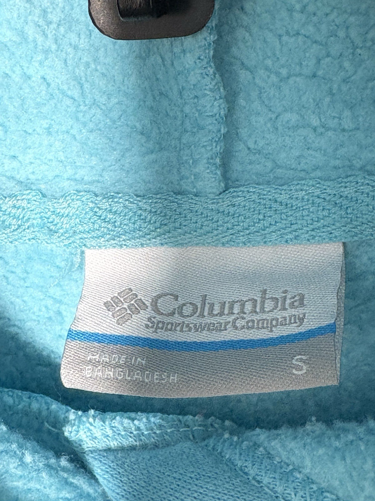 Columbia Turquoise Script Logo Pullover Hoodie Sw… - image 3