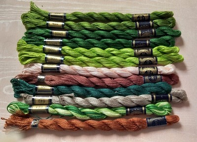 DMC BAUMWOLLE PERLE 12 STÄBCHEN VON 25 METER NR. 5 SET 3