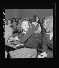 Photo:Washington DC Woodrow Wilson High School Student Classroom 1943 Oct