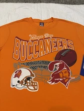 Tampa Bay Buccaneers Shirt Adult Retro Orange Creamsicle New With $40 Tag Large