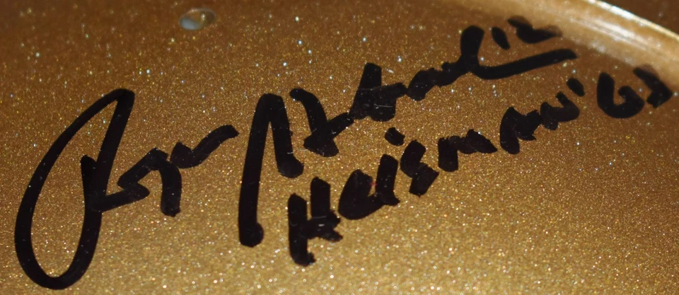 ROGER STAUBACH JOE BELLINO SIGNED FULL SIZE RK HELMET NAVY 60, 63 HEISMAN JSA - Image 4 of 4