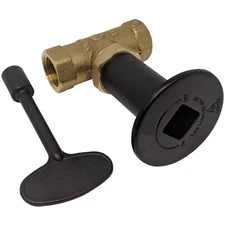 Midwest Hearth 3 Gas Fire Pit Key Valve Kit - 1/2 NPT - Black