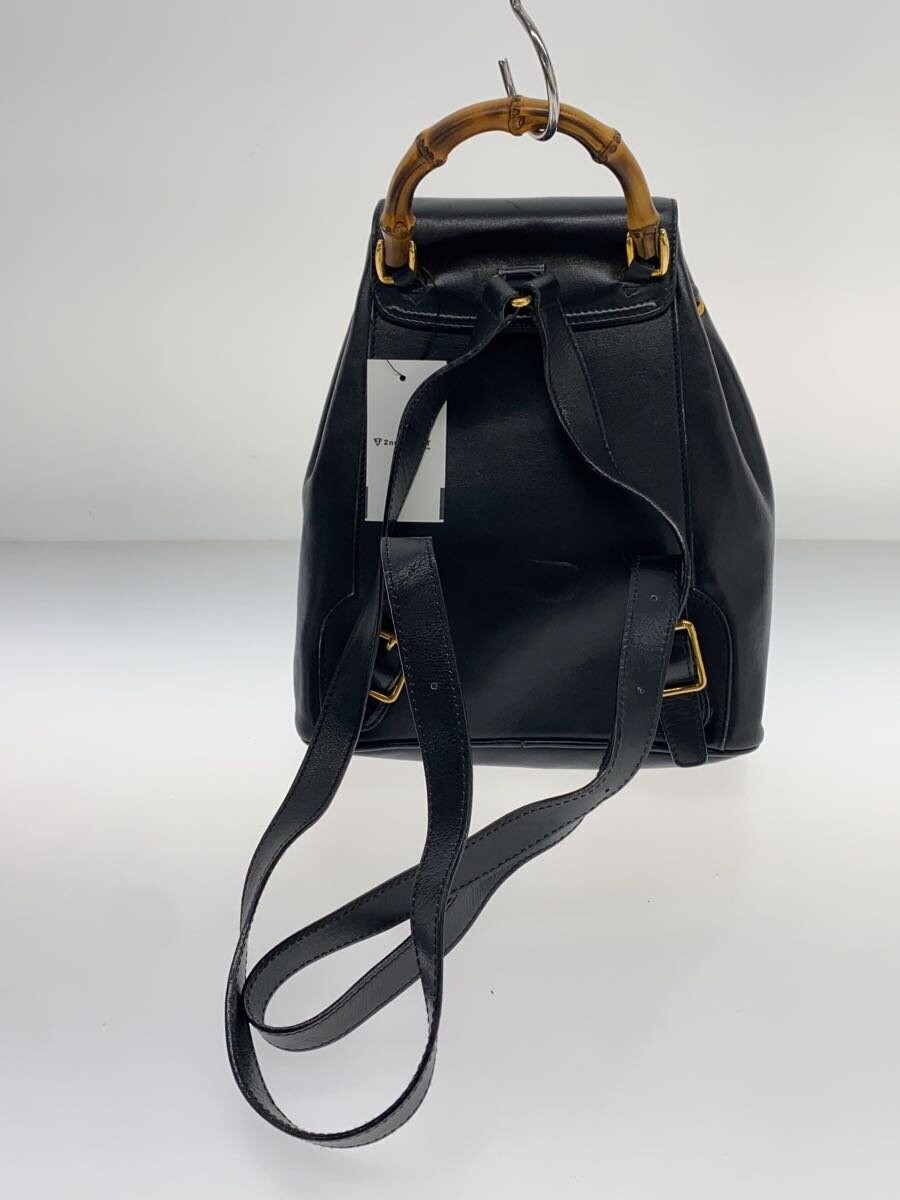 GUCCI Backpack Leather BLK Solid - image 3