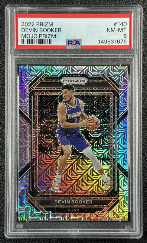 DEVIN BOOKER PSA 8 2022-23 PANINI PRIZM #140 MOJO 06/25 SUNS