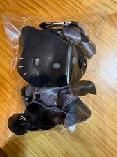 Sanrio Hello Kitty Black Plush Mascot Carabiner Keychain Japan