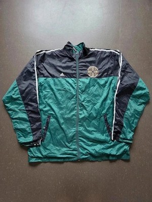 Adidas Fußball Windbreaker Vintage 2000er grün/schwarz Logo bestickt Größe XL Herren