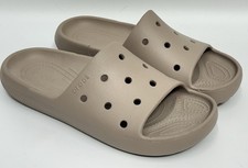 Crocs Classic Slides Sandals M6/W8 Slip On Taupe Unisex Minimalist Comfort