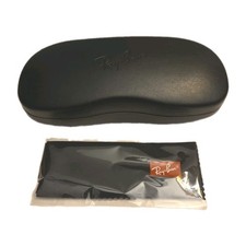 Ray-Ban Black Sunglasses with Faux Leather Case and Cleaning Cloth