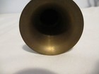 Vintage Black Lacquer Over Brass Vase Floral Mother of Pearl Inlay — photo 4