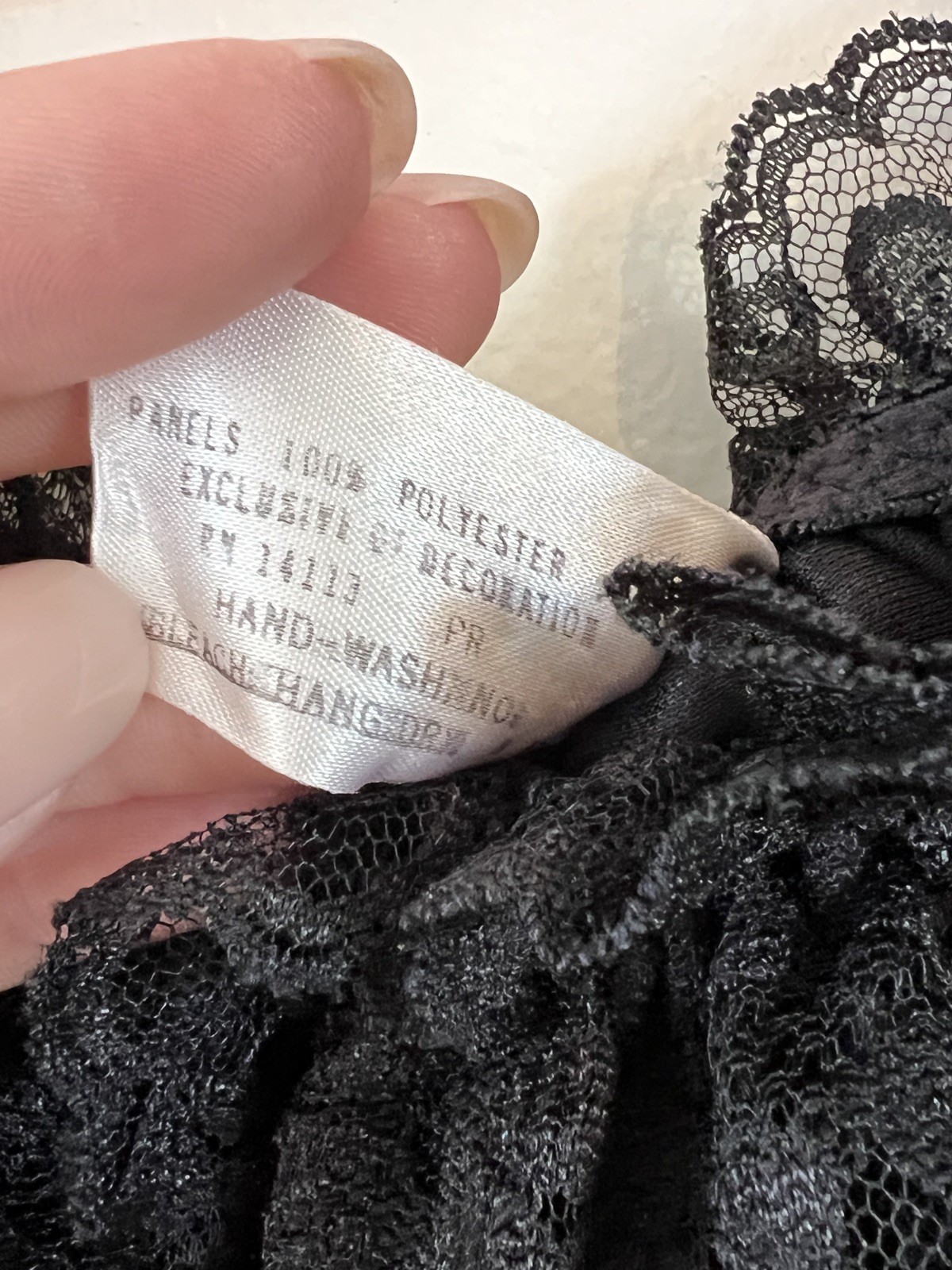 Vtg Dolores Poirette ILGWU Black Satin Lace Teddy Romper Bodysuit Pull On Size M