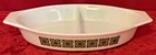 Vintage Pyrex Verde Green Square Flower Divided Casserole Dish 1 Qt