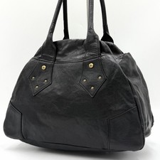 Vivienne Westwood Yasmine Handbag Tote Bag Orb Archive Y2K Vintage Leather Black