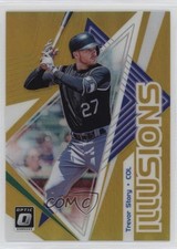 2019 Panini Donruss Optic Illusions Gold Prizm 3/10 Trevor Story #OI-5 03ox