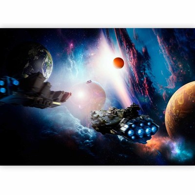 Vlies Fototapete KOSMOS WELTRAUM RAUMSCHIFF Tapete Wandtapete Wandmotiv xxl