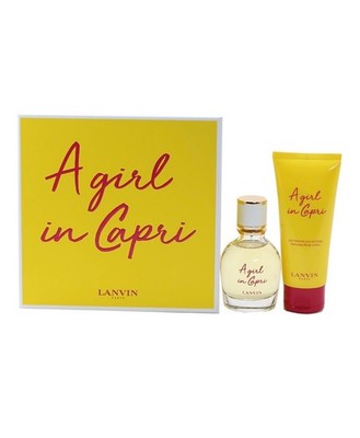 LANVIN A GIRL IN CAPRI EDT 1.7OZ + LOTION Gift Set NEW IN BOX