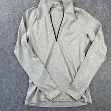 REI Co-op Pullover Womens Small Gray 1/4 Zip Mock Neck Long Sleeve Athletic Top