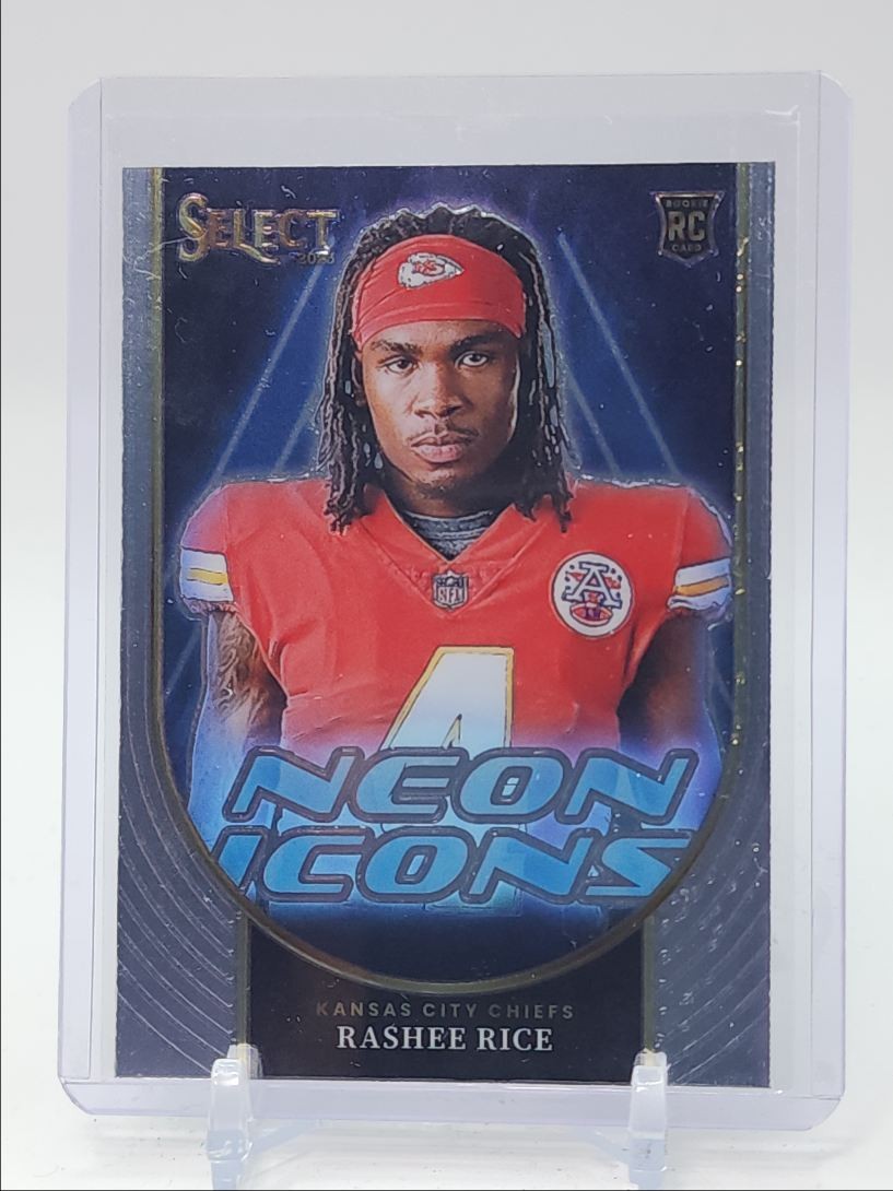 RASHEE RICE 2023 SELECT NEON ICONS ROOKIE FOOTBALL BASE CHIEFS RC Q4408
