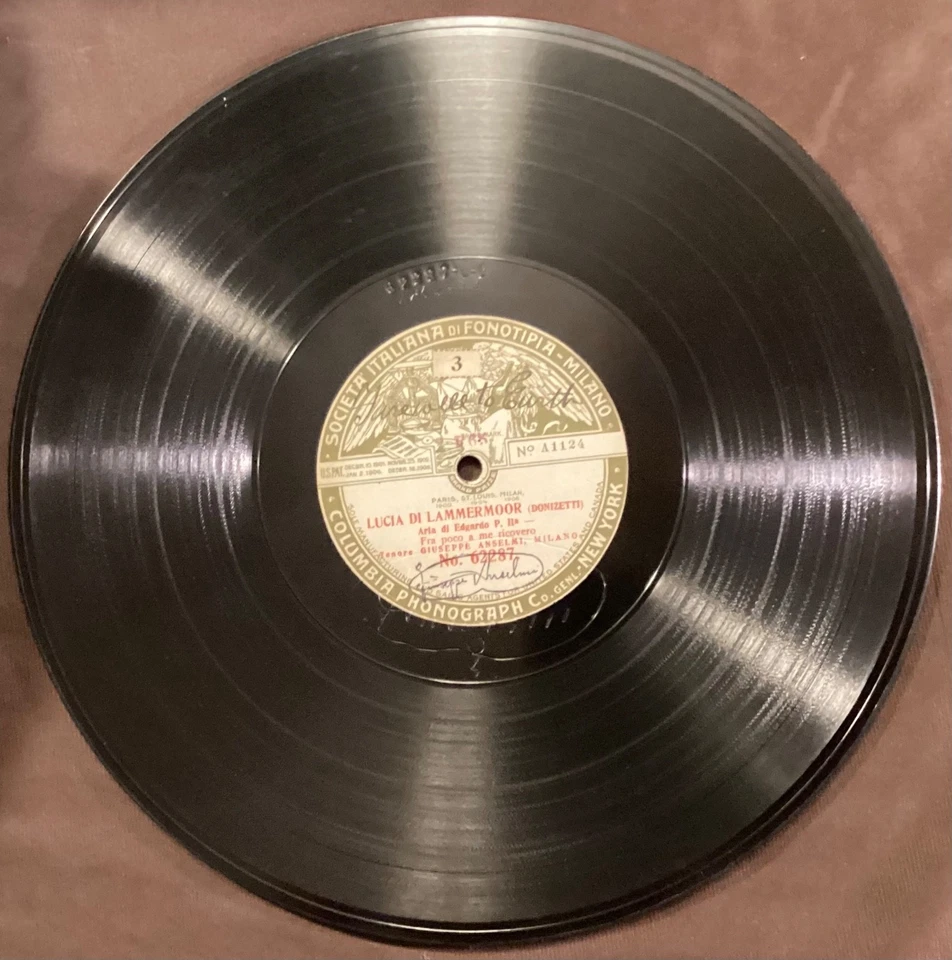 Giuseppe Anselmi 78 rpm Fonotipia 62286/87: Lucia-Tombe degli avi miei/Fra poco - Image 4 of 4
