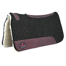 32X32 Made In Usa Wool Felt Horse Western Saddle Pad 1 Grey Fur Hilason