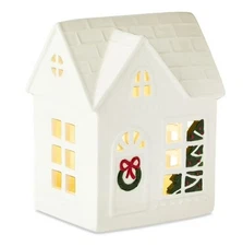 Holiday Time Light-Up LED Ceramic House Christmas Tabletop Decoration 7"H (NEW)
