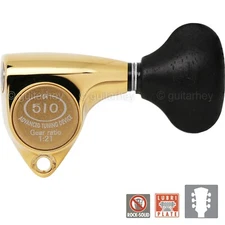 NEW Gotoh SGV510Z-EL5 Tuners L3+R3 Set Advanced Tuning 21:1 Gear Ratio 3x3, GOLD